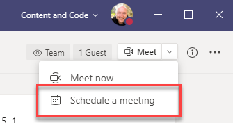 Schedule Microsoft Teams Channel Meetings