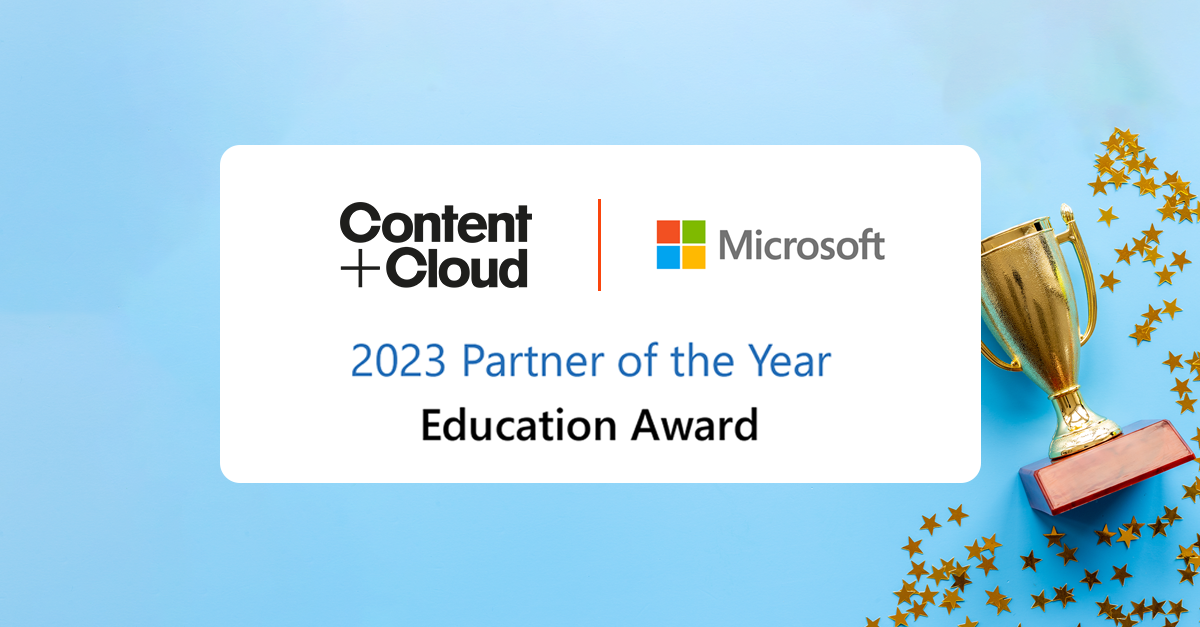 Content+Cloud awarded Microsoft Partner of the Year for Education