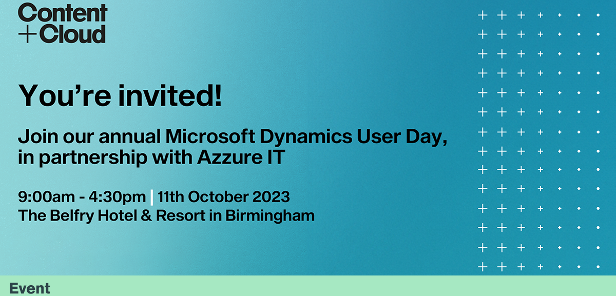 Get ready for our Customer Dynamics User Day in-person event